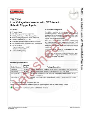 74LCX14MTCX datasheet  